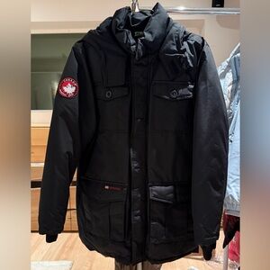 Canada Weathergear Men's Black Parka Medium